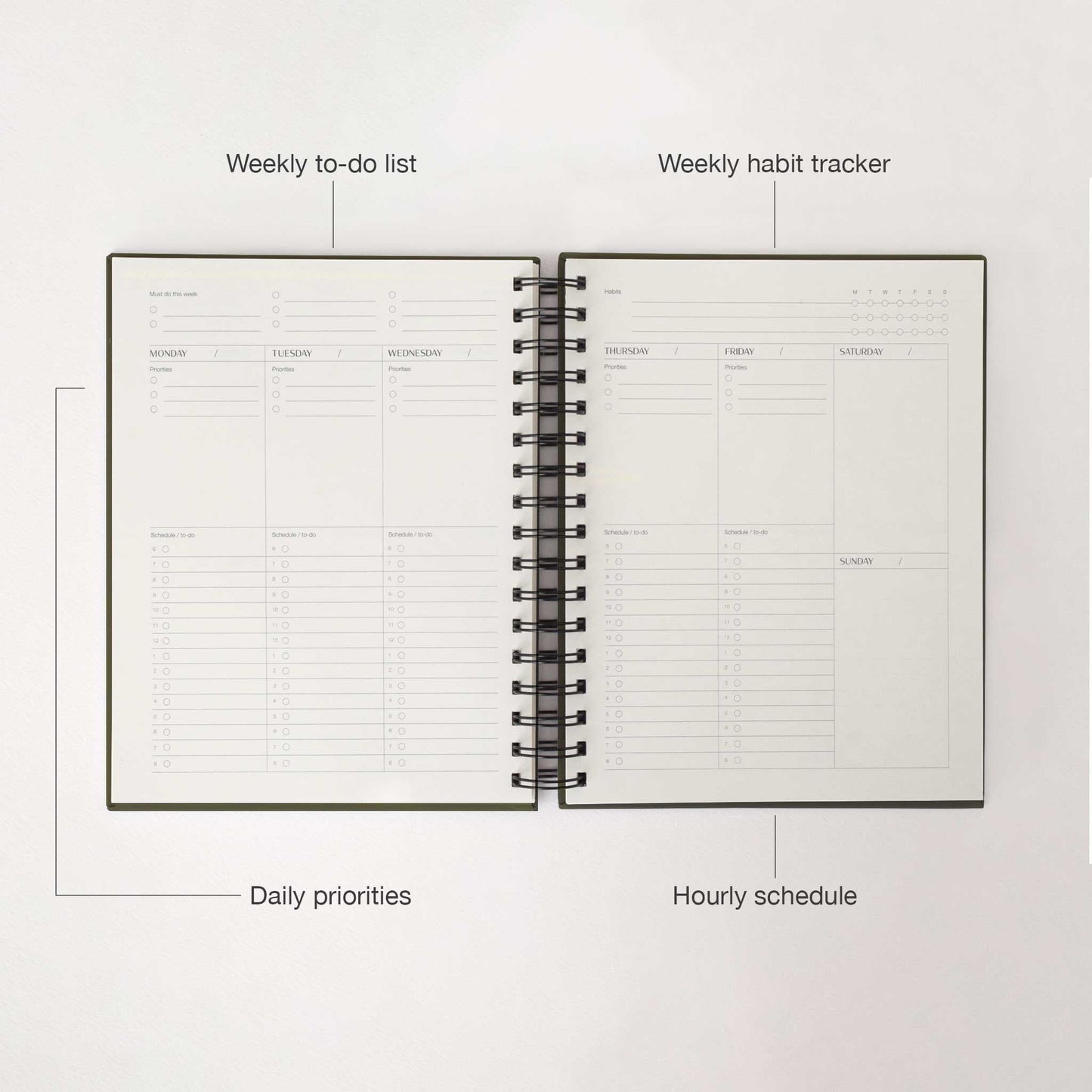 weekly planner layout