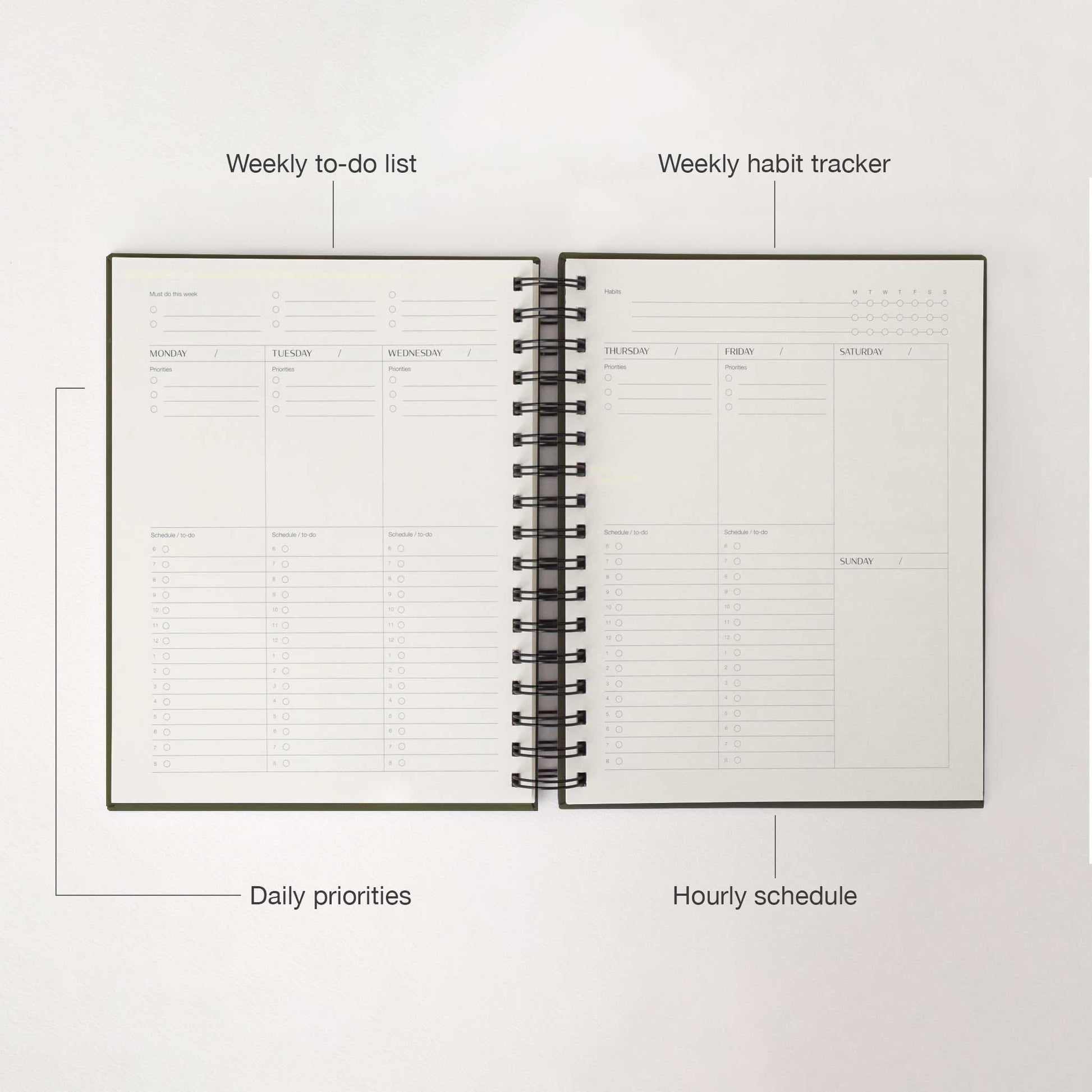 weekly planner layout